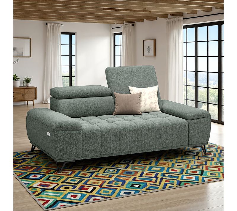 Canapé 3 places relax PALLADIO tissu bubble vert clair