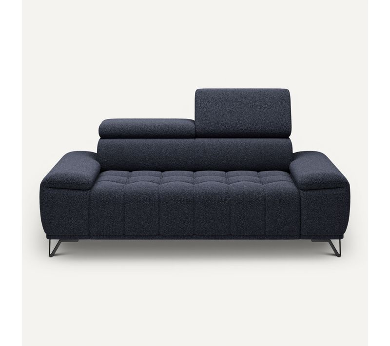 Canapé 2 places PALLADIO tissu bubble noir