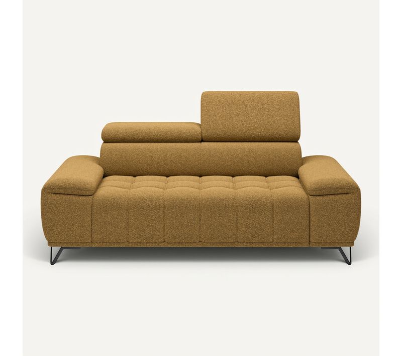 Canapé 2 places relax PALLADIO tissu bubble jaune