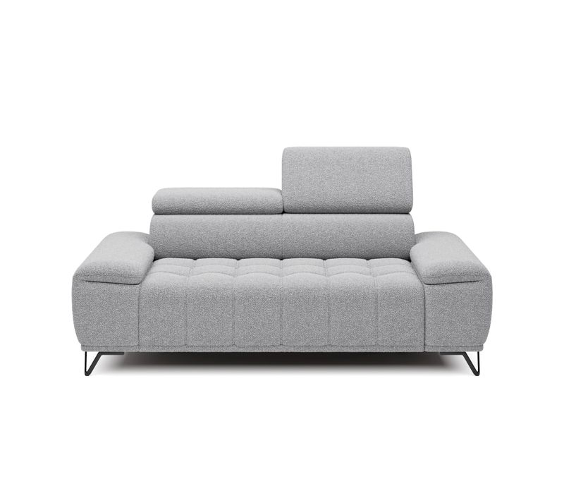 Canapé 2 places relax PALLADIO tissu bubble gris clair