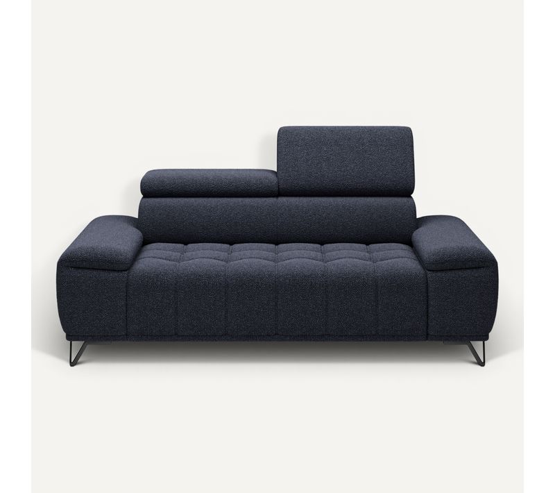 Canapé 2 places relax PALLADIO tissu bubble noir
