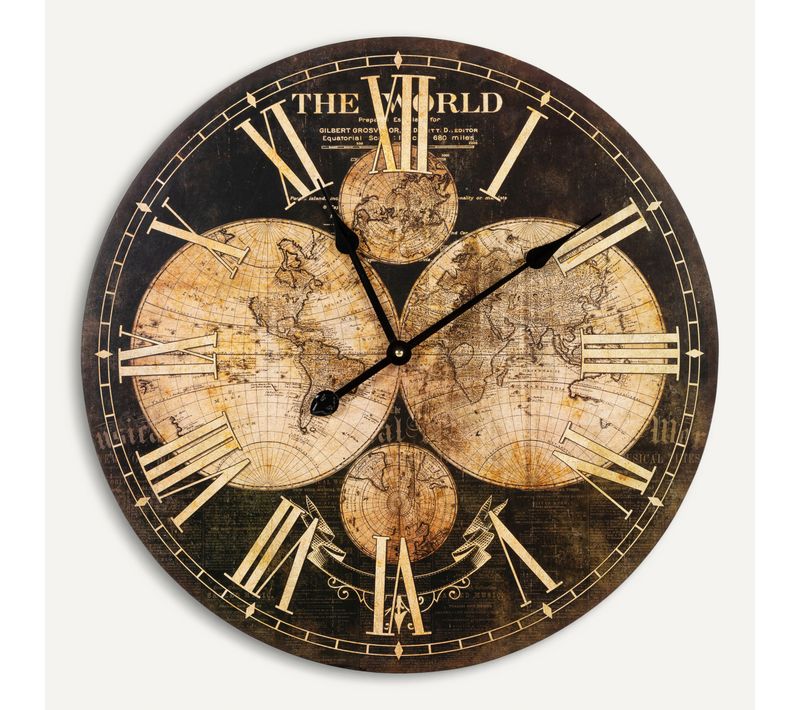 Horloge Ø 60 cm MAP Noire