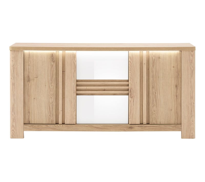Buffet 3 portes PALAZZO imitation chêne/ blanc