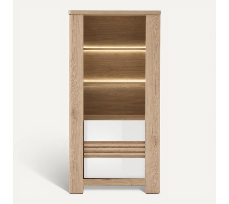 Bibliotheque PALAZZO imitation chêne/ blanc