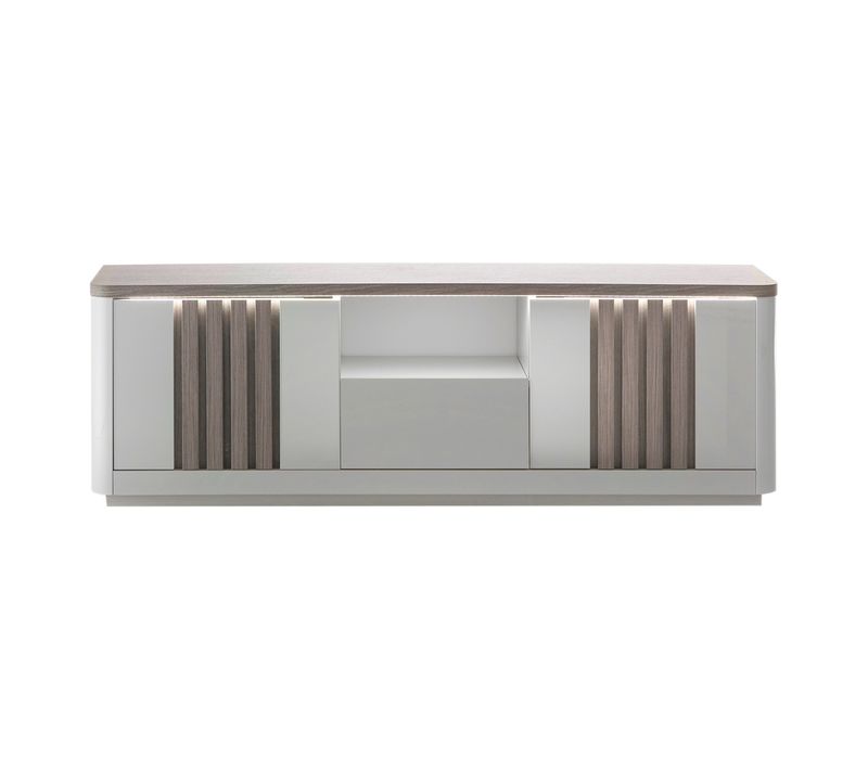 Meuble TV  L 170 PESARO Imitation chêne/gris