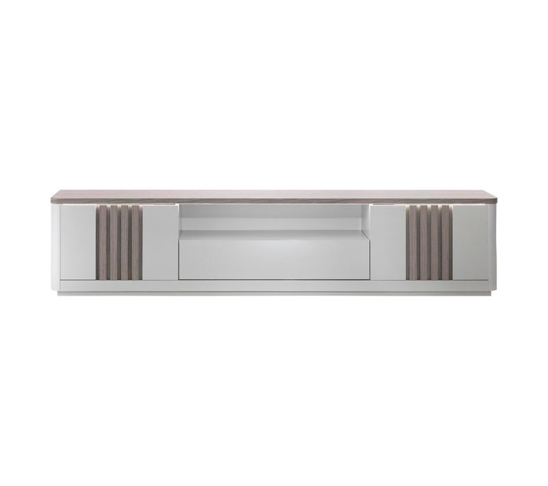 Meuble TV  L 250 PESARO Imitation chêne/gris
