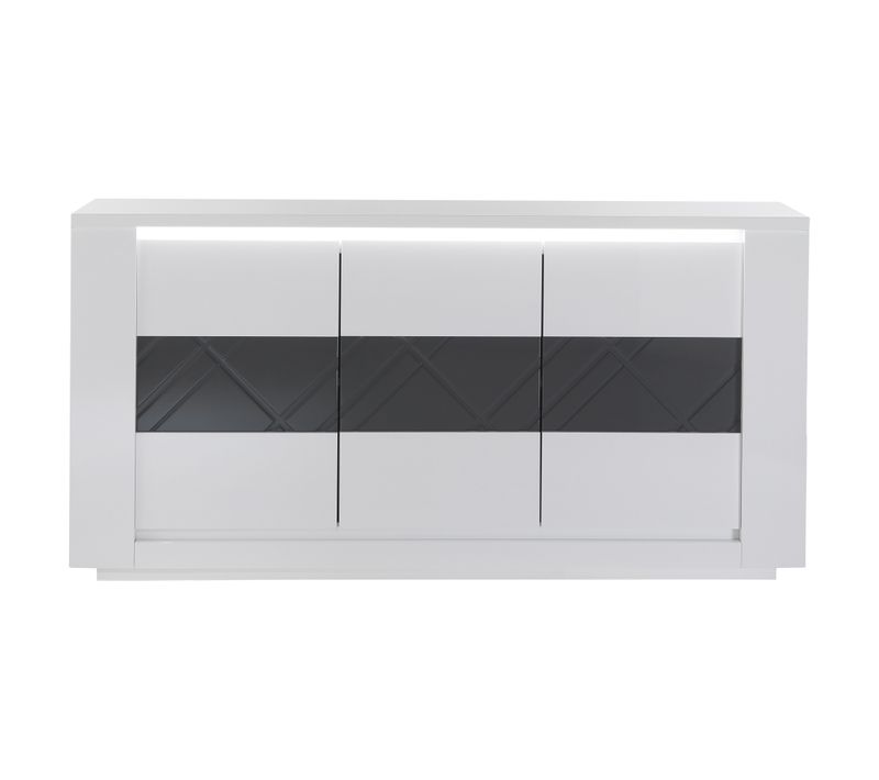 Buffet 3P L 170 APRILIA Blanc / Gris