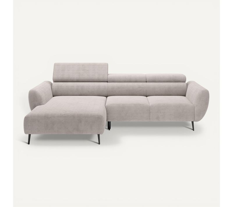 Canapé d'angle méridienne gauche ALISSON tissu poso beige