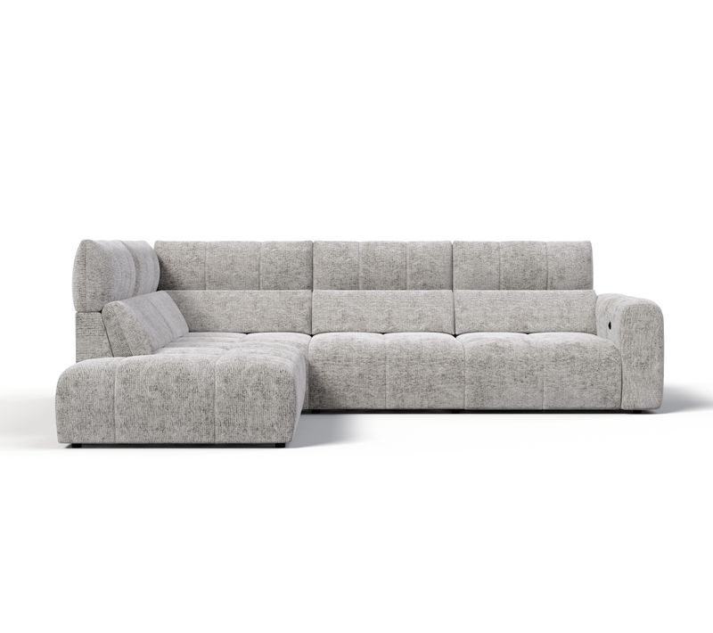 Canapé angle relax électrique gauche UNIVERS tissu sajma beige