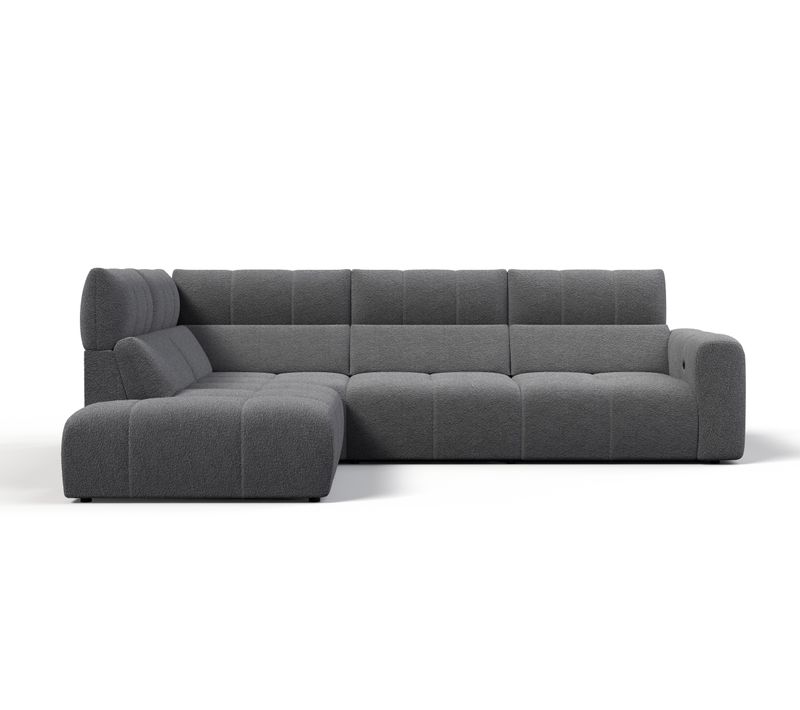 Canapé angle relax électrique gauche UNIVERS tissu oro gris foncé