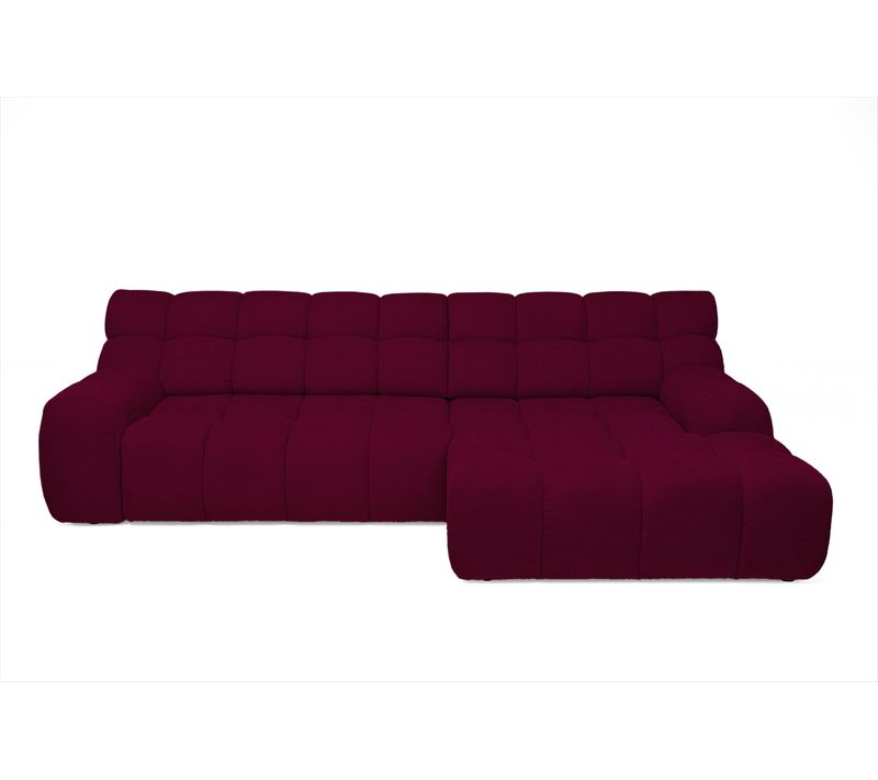 Canapé d'angle relax COCOON méridienne droit bordeaux