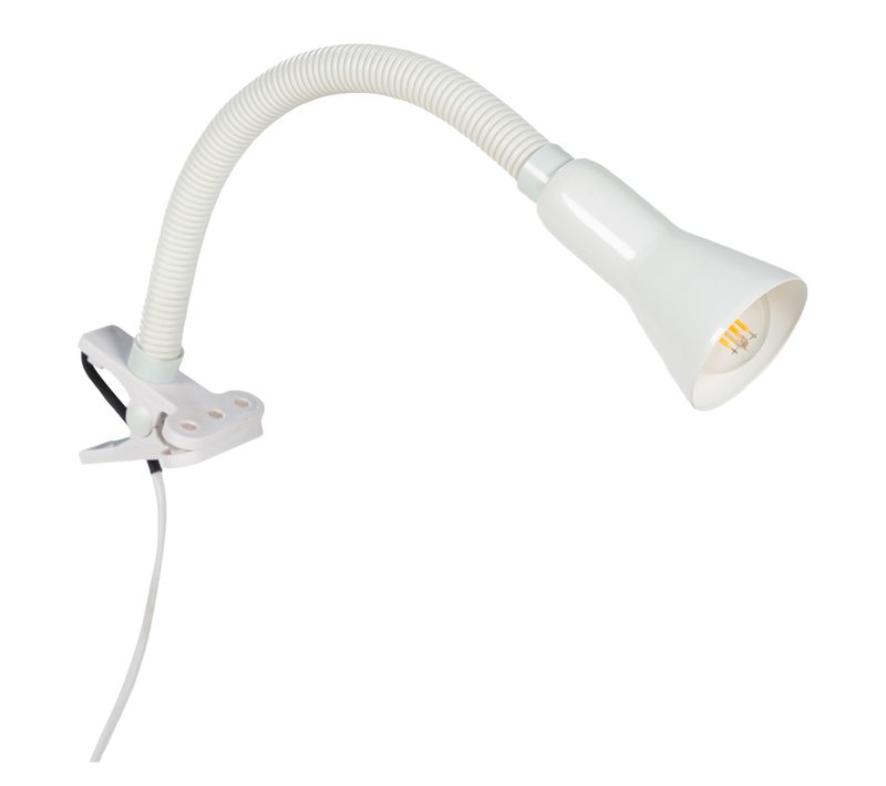 Lampe pince de bureau H. 45 cm ALPHA Blanche