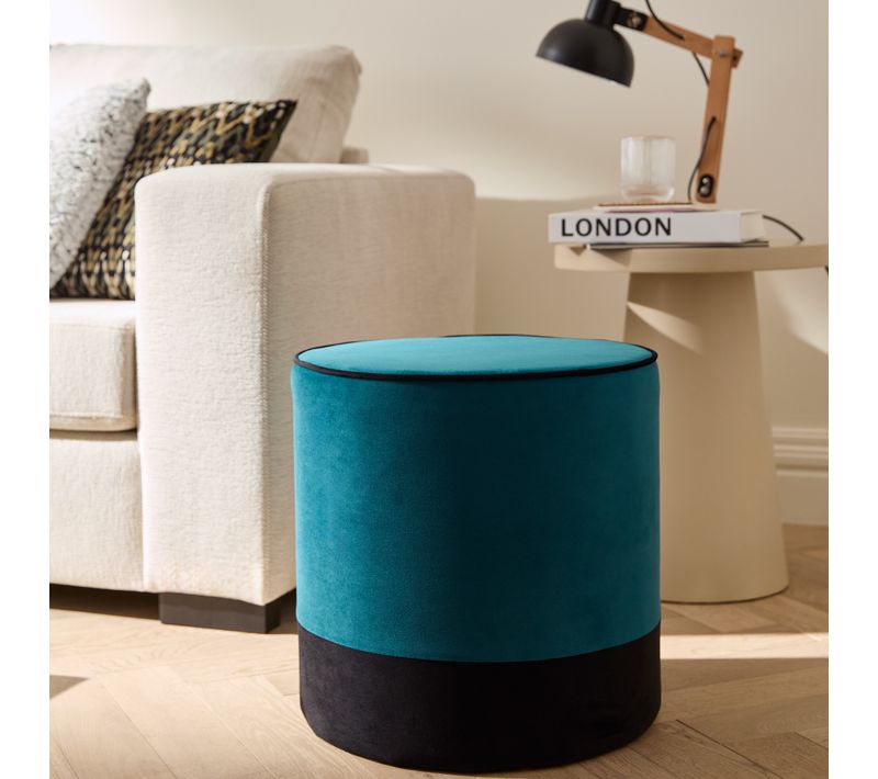 Pouf H. 40 cm AMAURY Bleu
