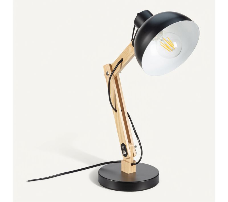 Lampe de bureau H. 42 cm SAYA Noire