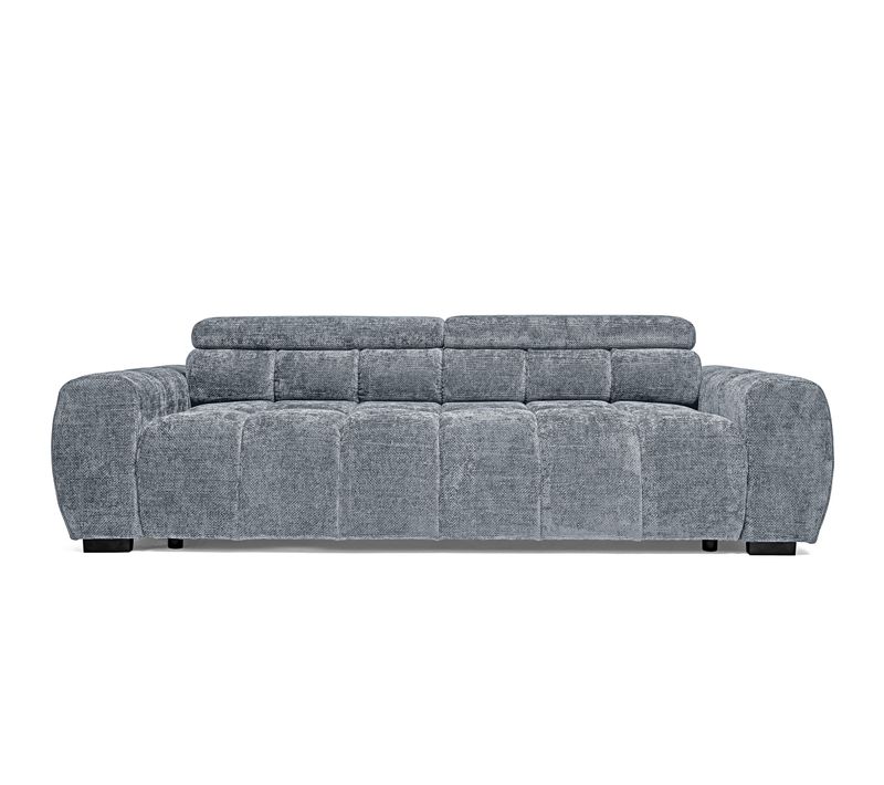 Canapé relax 3,5 places AUGUSTIN tissu gris