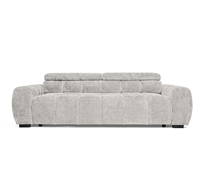 Canapé relax 3,5 places AUGUSTIN tissu blanc cassé