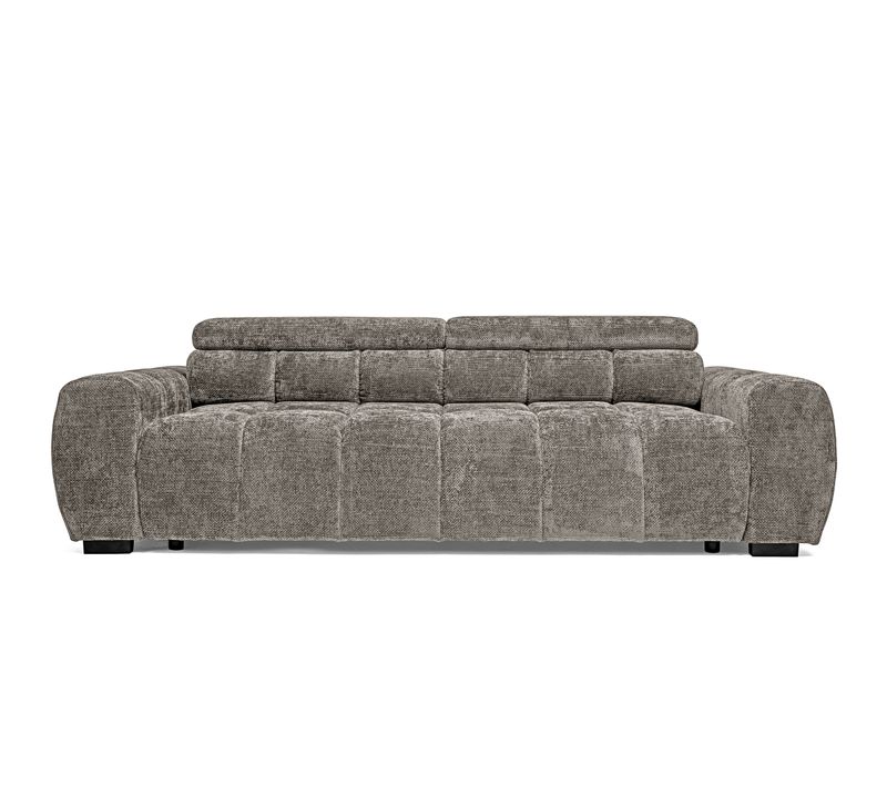 Canapé relax 3,5 places AUGUSTIN tissu beige