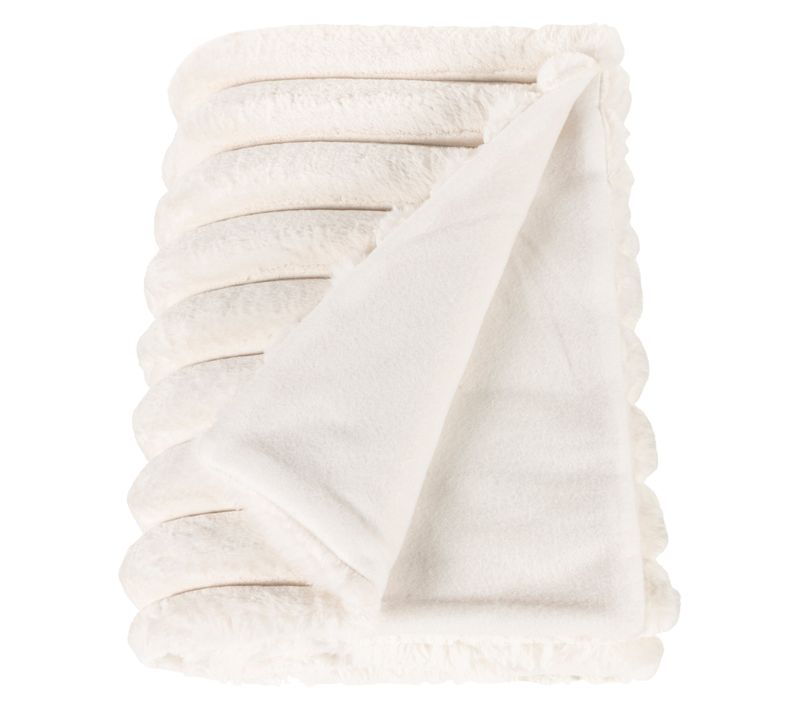 Plaid 130x170 cm VASSILY Blanc