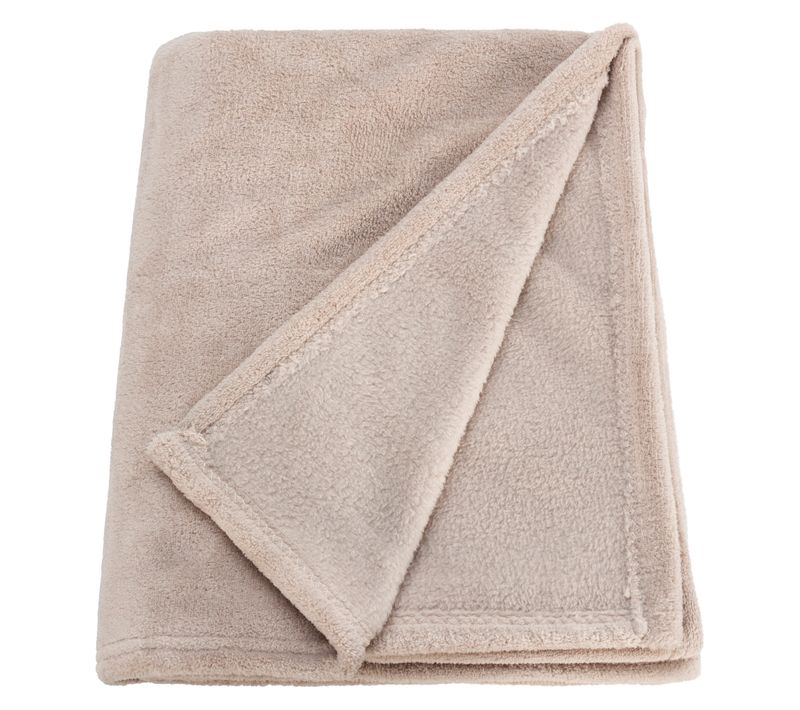 Plaid 180x230 cm DOUCEUR Taupe