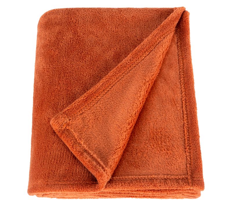 Plaid 180x230 cm DOUCEUR Terracotta