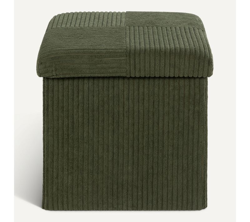 Pouf pliable H. 38 cm PAT Kaki