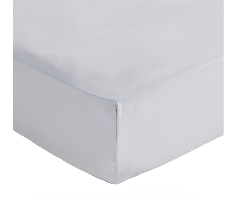 Drap housse gris 140x190 cm DREAMEA VICTOR