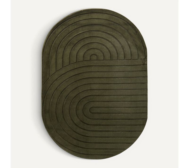 Tapis 160x230 cm OVAL Kaki