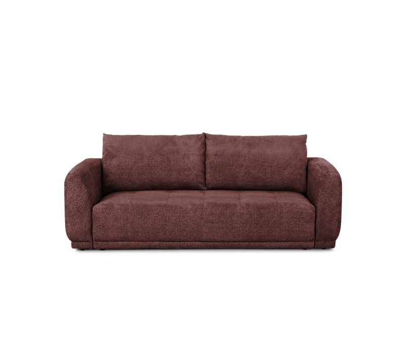 Canapé 3 places convertible AUSTIN tissu bordeaux