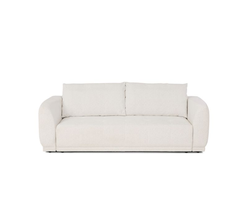 Canapé 3 places convertible AUSTIN tissu écru