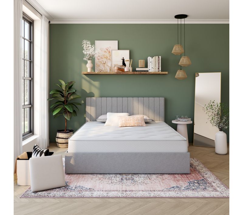 Pouf pliable H. 38 cm PAULINE Ecru