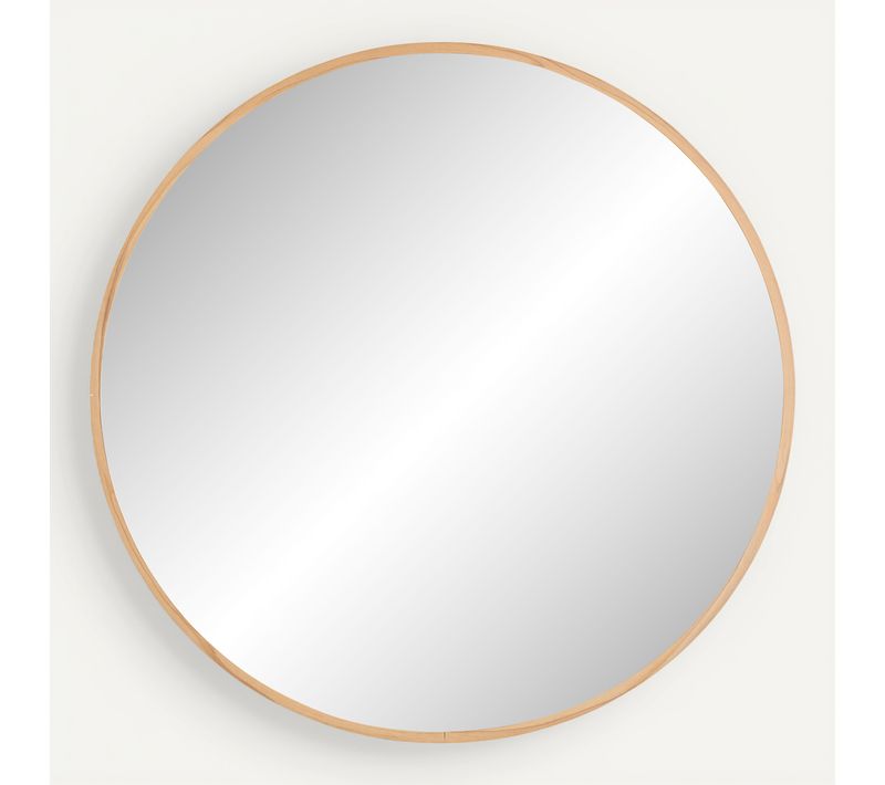 Miroir rond D. 48 cm CIRCLE Imitation bois