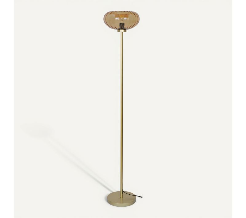 Lampadaire droit H. 160 cm VERRA Ambré