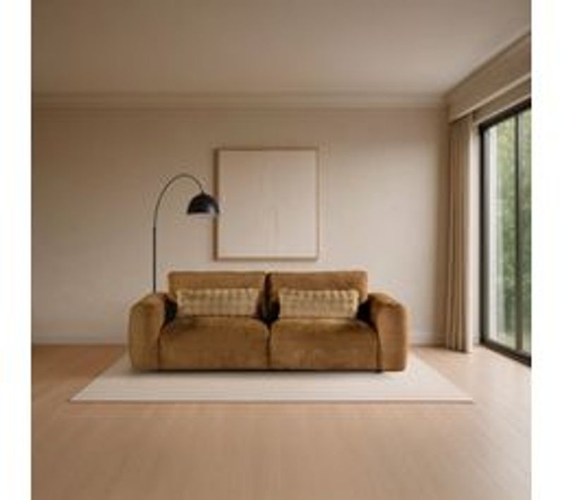 Canapé 3 places Fixe BELLO BUT Marron Tissu L116 x P260 x H87 cm Réf. BUT-2099901540003