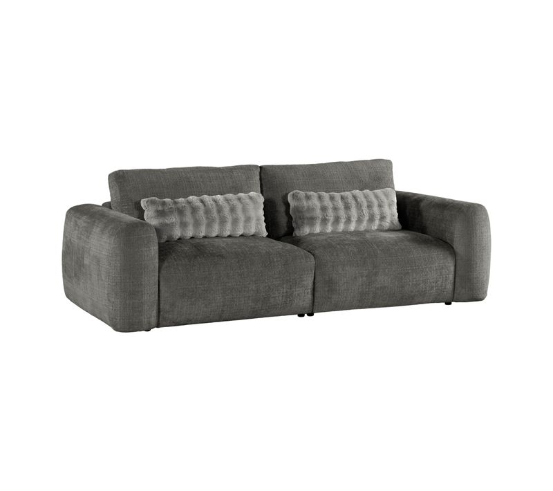 Canapé 3 places BELLO tissu anthracite