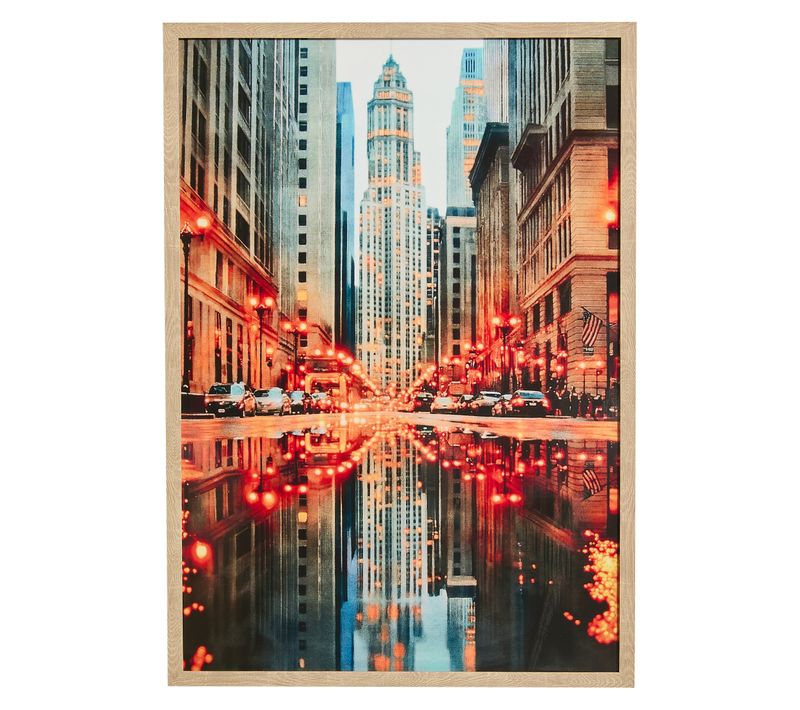 Tableau 48x68 cm CITY LIGHTS Orange