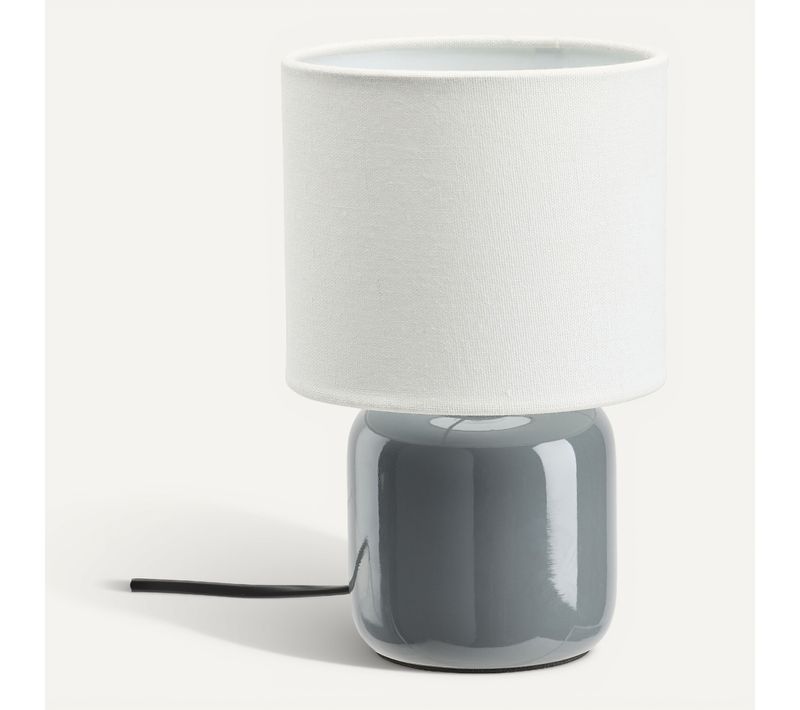 Lampe à poser H. 22 cm LISON Gris