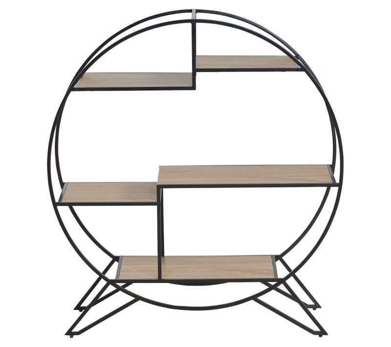 Etagère ronde SELENA Naturel / Noir