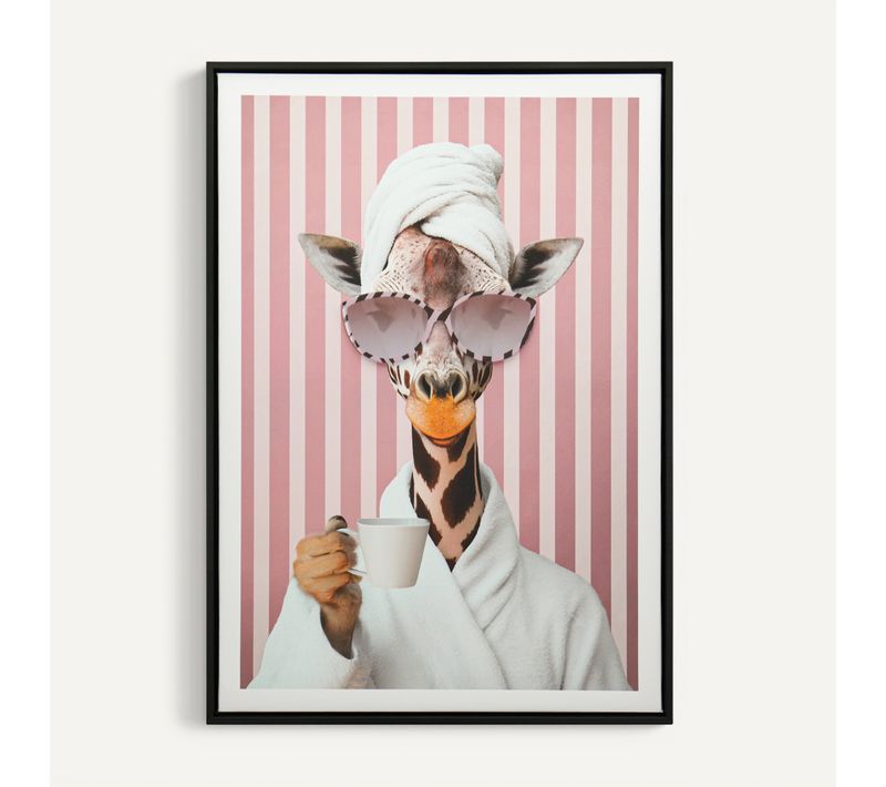 Tableau girafe 50x70 cm ADRIANA Rose