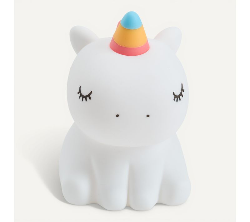 Veilleuse à piles H16 cm LICORNE Blanc