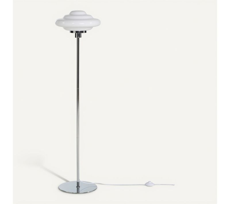 Lampadaire en métal H. 138 cm EMMA Chrome