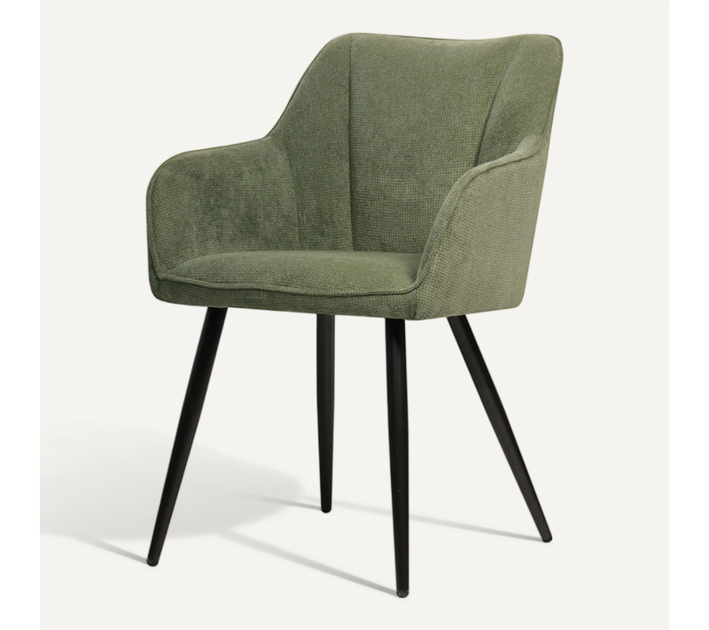 Chaise Repas Rio Vert Pieds Métal Noir
