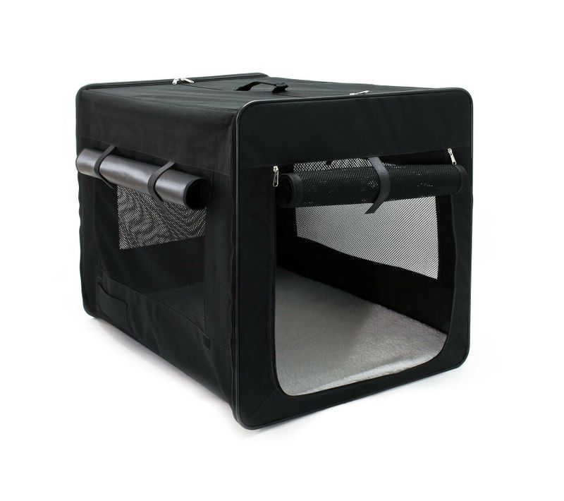 Cage De Transport Pliable 76 Cm Caisse Chien Chat Box Boite Voiture 16_0002222