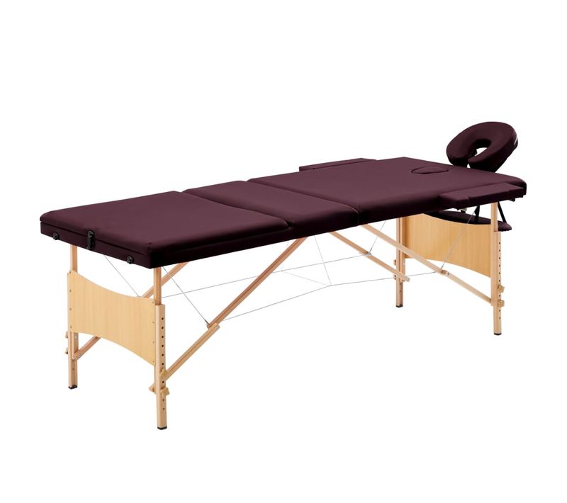 Table De Massage Pliable 3 Zones Bois Violet Vin 02_0001839