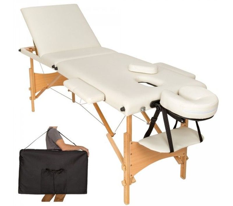 Table De Massage 3 Zones Avec Sac De Transport Crème 08_0000465