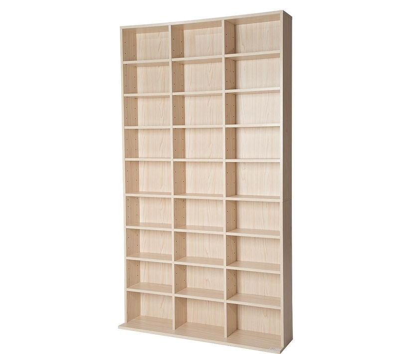 Armoire Étagère Rangement Cd / Dvd Meuble De Rangement Pour 1 000 Cds Bois 08_0000525