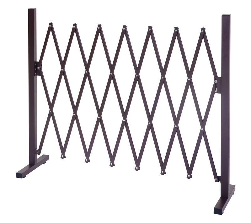 Barrière Treillis à Ciseaux Grille De Protection Des Animaux Extensible Marron Aluminium Hauteur 1
