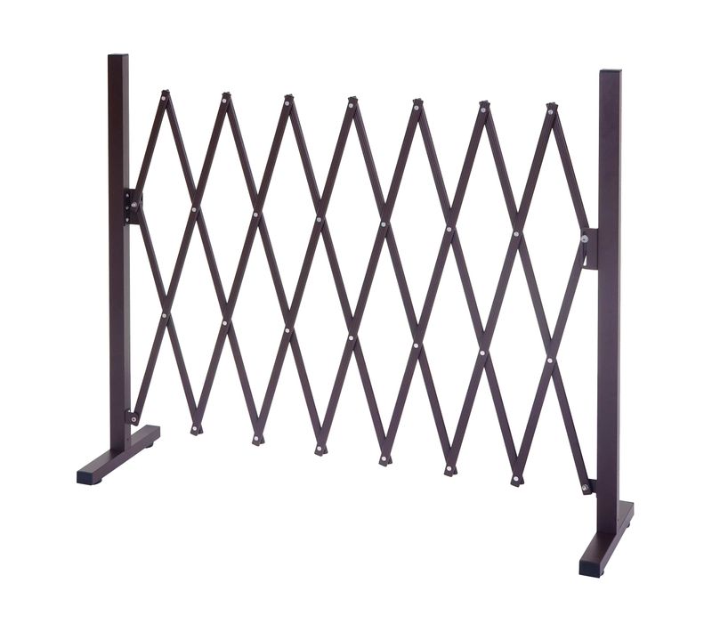 Barrière Treillis à Ciseaux Grille De Protection Des Animaux Extensible Marron Aluminium Hauteur 1