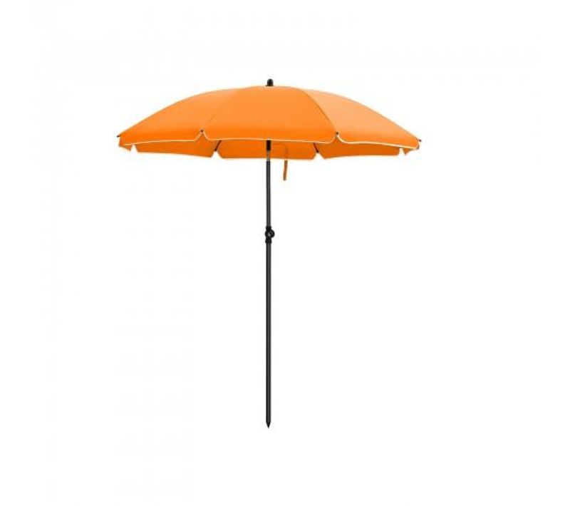 Parasol Droit 50 Nervures En Fibre De Verre Toile Polyester Inclinable Sac De Transport Terrasse