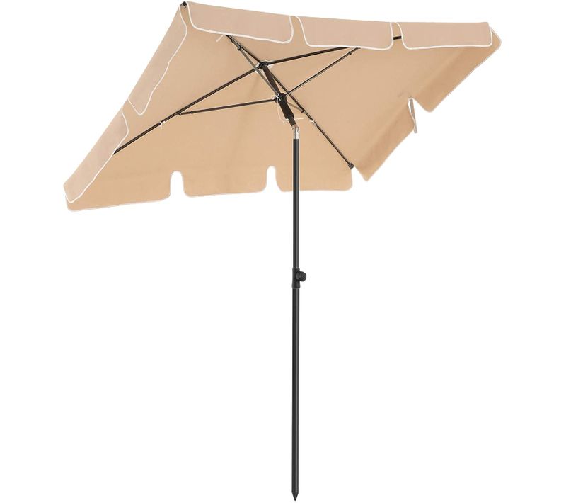 Parasol De Balcon Rectangulaire 2 X 1 25 M Protection Upf 50 Ombrelle Toile Avec Revêtement