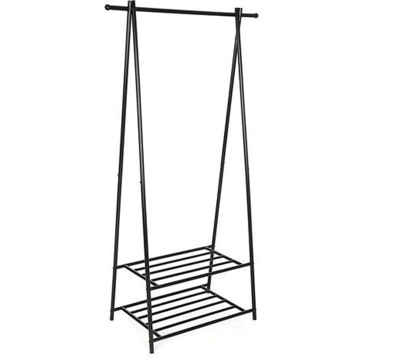 Portant Penderie à Vêtement Porte-manteau Étagère Pour Chaussures Penderie